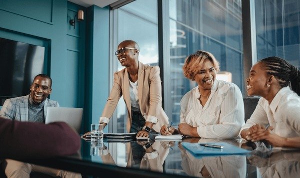 African business professionals in meeting